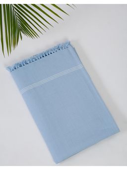 Fabindia - Blue Jia Cotton Honeycomb Large Bath Towel