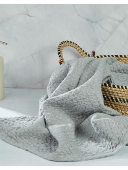 Fabindia - Grey Hamam Cotton Honeycomb Small Hand Towel