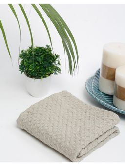 Fabindia - Beige Hamam Cotton Honeycomb Small Bath Towel