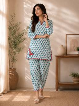 AAREIN - Multicolor Kurti with Salwar
