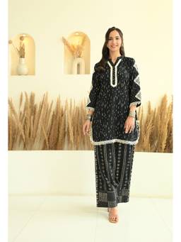 LOVE CHIC - Black Sanganeri Co-ord set