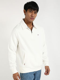 Tommy Hilfiger - Jacket Off White M Collared Po Zip