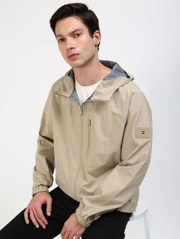 Tommy Hilfiger - Beige Tech Hooded Jacket
