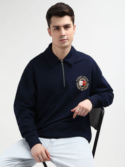 Tommy Hilfiger - Jacket Blue Tim Relax Prep Explore Luxe 1/4 Zip