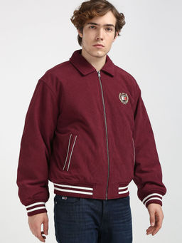 Tommy Hilfiger - Red Tim Crest Cord Letterman Jacke