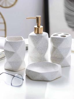 The Better Home - Bathroom Accessories - White (Pack of 4)