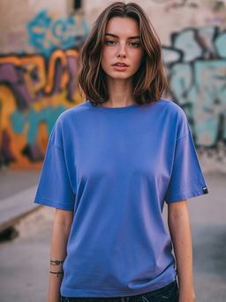 Bewakoof - Women's Blue Oversized T-shirt