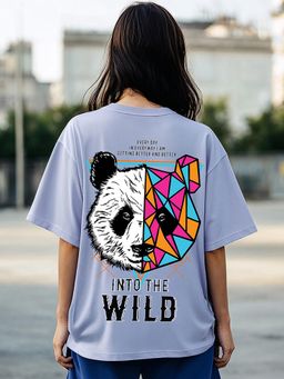 Bewakoof - Women's Baby Lavender Better & Better Graphic Printed Oversized T-shirt