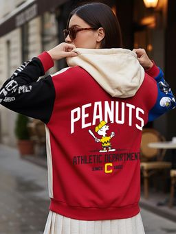 Bewakoof - Peanuts Snoopy Women's Graphic Printed Oversized Hoodies