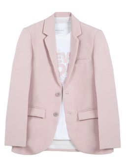 CHARCHIT - Pink-Boys Full Sleeve Solid Blazer With T-shirt