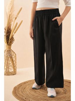 Cherry & Jerry - Girls Relaxed Straight Leg Loose Fit Trousers - Black
