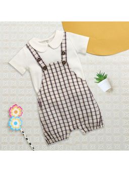 Nino Bambino - Multi-Color Organic Cotton Dungaree and T-shirt