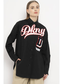 DKNY - Spread Collar Heat Of Ny Patch and Embroidery Shirt
