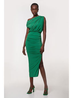 Karen Millen - Jersey Crepe Asymmetric Neckline Maxi Dress