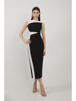 Karen Millen - Clean Tailored Colour Block Pencil Midi Dress