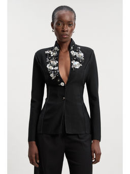 Karen Millen - Embellished Figure Form Fitted Blazer Jacket