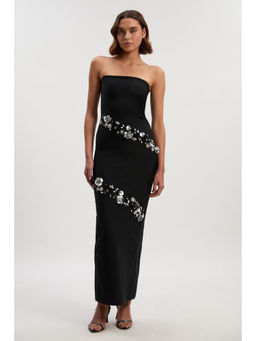 Karen Millen - Embellished Figure Form Bandeau Maxi Dress
