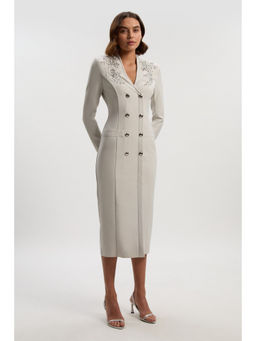 Karen Millen - Bandage Form Fitting Embellished Midi Dress