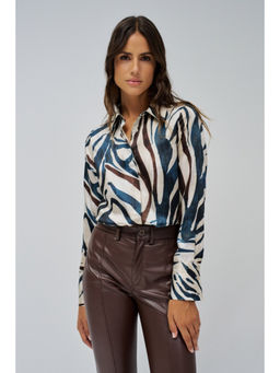 Salsa Jeans - Satin Animal Print Shirt