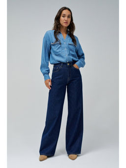 Salsa Jeans - Denim Shirt with Chain Detail and Pockets