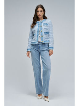Salsa Jeans - Tweed Coat with Denim Details