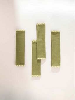 Freedom Tree - Joyee Woven Green Pure Cotton Dinner Napkin (Pack of 4)