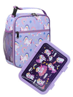 Little Surprise Box - 2 Pcs Uni Lunchbag & 5 Section Lunch Box For Kids