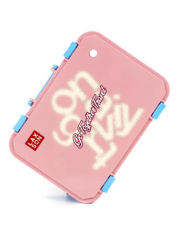 Little Surprise Box - Pink Travel Theme Stainless Steel Tiffin-Lunch Box For Kids and Adults
