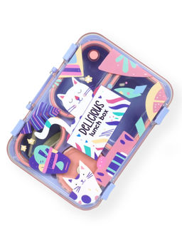 Little Surprise Box - Purple Meow Compact Tiffin Lunch Box For Kids