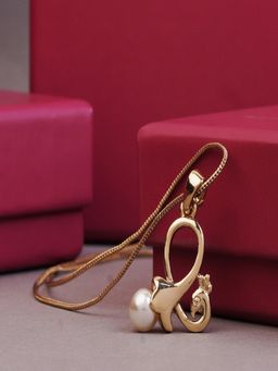 Estele - Gold Plated Peacock Designer Pendant for Women