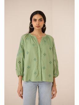 Calling June - Green Chelsea Top