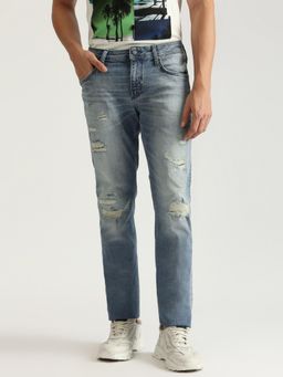 Antony Morato - Men Blue Washed Mid-Rise Fit Jeans