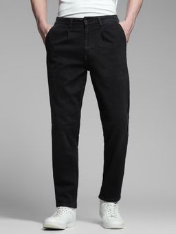 Jack & Jones - Black Cotton Regular Fit Jeans