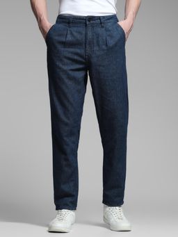 Jack & Jones - Blue Cotton Regular Fit Jeans