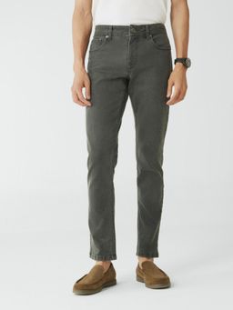 Andamen - Casual Men Grey Wave Pocket Slim Jeans