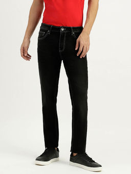 United Colors of Benetton - Solid Mid Rise Skinny Fit Jeans Black