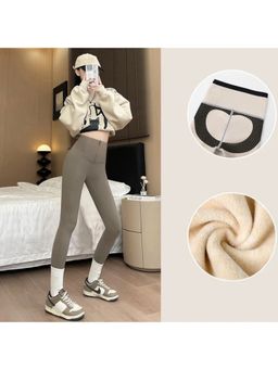 MISS MOSA BY AKANKSHA - Olive Solid Fitted Leggings