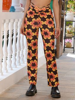 Tandul - Multi-Color Printed Bootcut Trouser