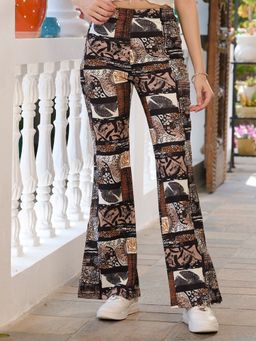 Tandul - Multi-Color Printed Bootcut Trouser
