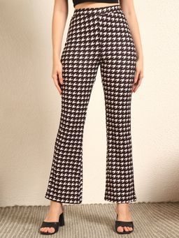 Tandul - Multi-Color Checks Bootcut Trouser
