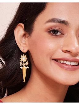 Fabindia - Silver Dangler Earrings White