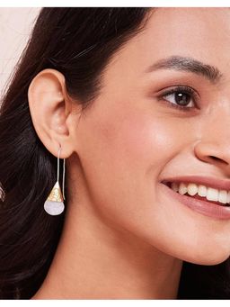 Fabindia - Silver Dangler Earrings White