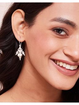 Fabindia - Silver Dangler Earrings White