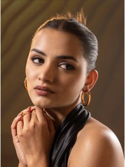 AURA STUDIO - 18K Gold Plated Circular Hoops