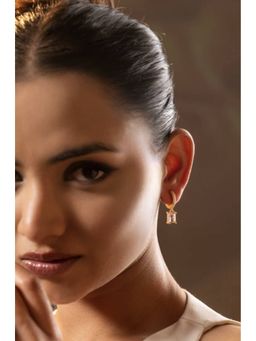 AURA STUDIO - Pink Crystalline Huggies Earrings