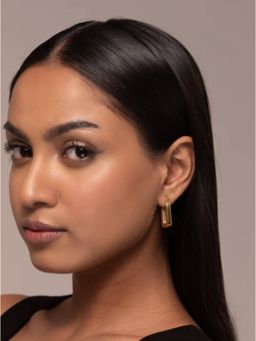 AURA STUDIO - 18K Gold Plated Square Hoops