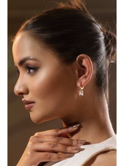 AURA STUDIO - White Crystalline Huggies Earrings