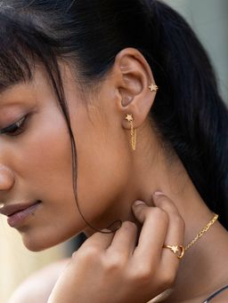 Shaya by CaratLane - A Star Is Born Earrings In Gold Plated 925 Silver