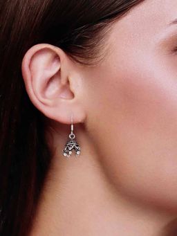 Kai Jewel - Sterling Silver Classy Dome Jhumki Earrings