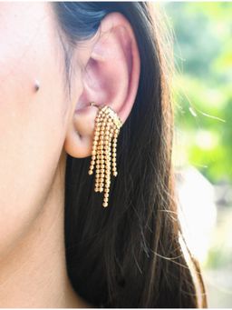 ISHKAARA - Tassel Clip On Ear Cuff Gold